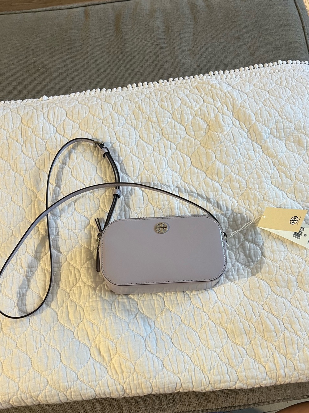 NWT Tory Burch Smooth Leather Crossbody with Logo